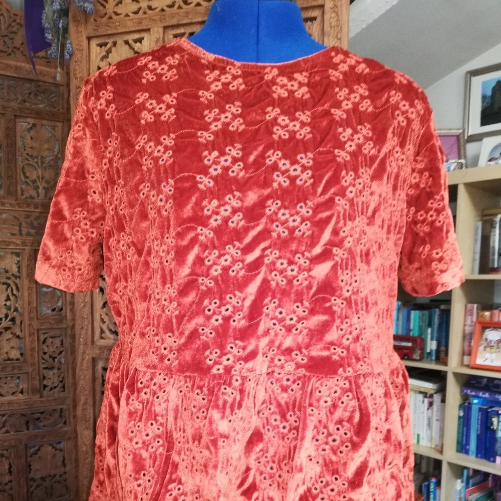 Velvet baby doll shirt.